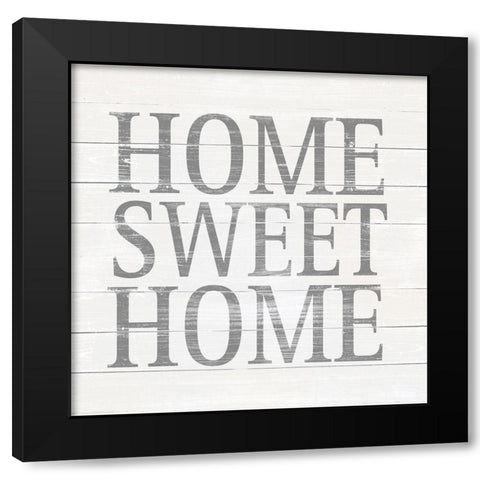 Home Sweet Home Black Modern Wood Framed Art Print with Double Matting by SD Graphics Studio