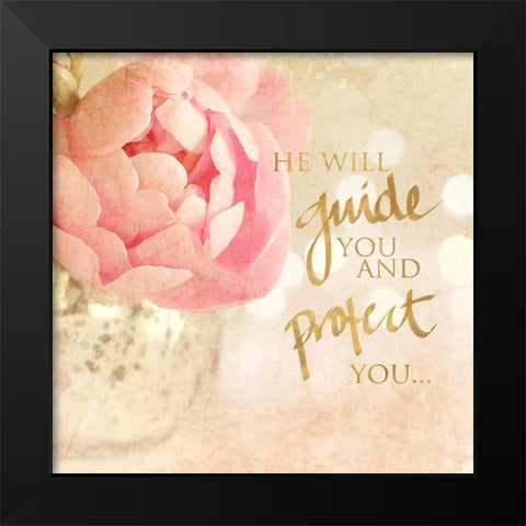 He Will Guide You Black Modern Wood Framed Art Print by Gardner, Sarah