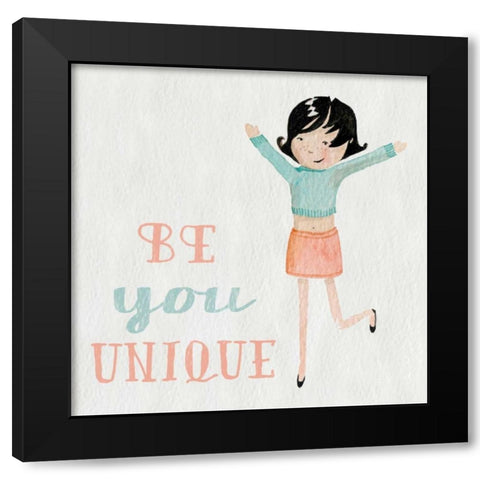 Be Girl II Black Modern Wood Framed Art Print by Gardner, Sarah