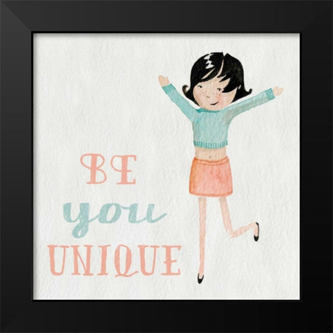 Be Girl II Black Modern Wood Framed Art Print by Gardner, Sarah