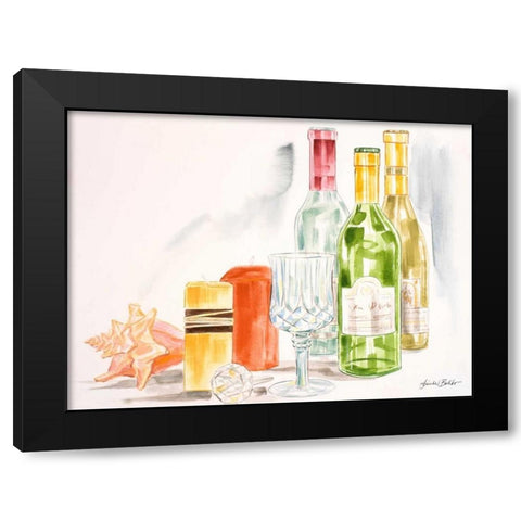 Coastal Happy Hour I Black Modern Wood Framed Art Print by Baliko, Linda