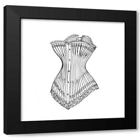Elegant Paris Element Black Modern Wood Framed Art Print with Double Matting by Baliko, Linda