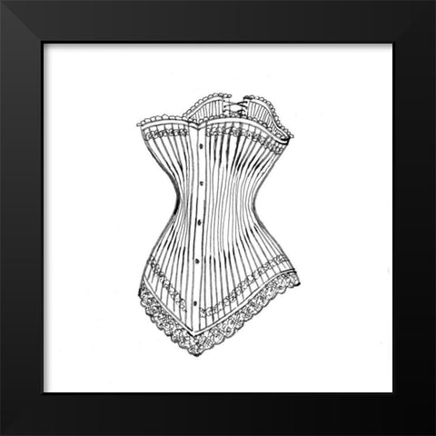 Elegant Paris Element Black Modern Wood Framed Art Print by Baliko, Linda