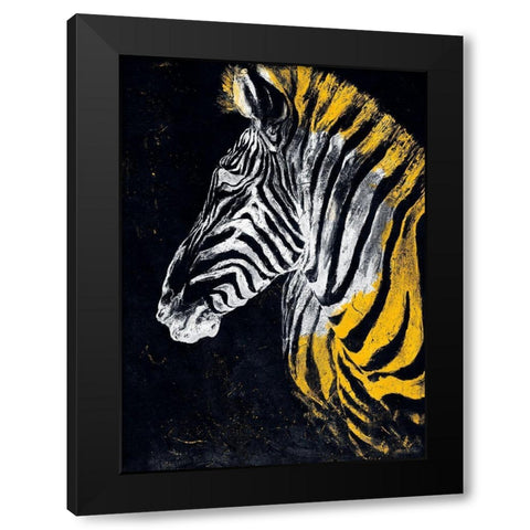 Stained Safari II Black Modern Wood Framed Art Print with Double Matting by Pinto, Patricia