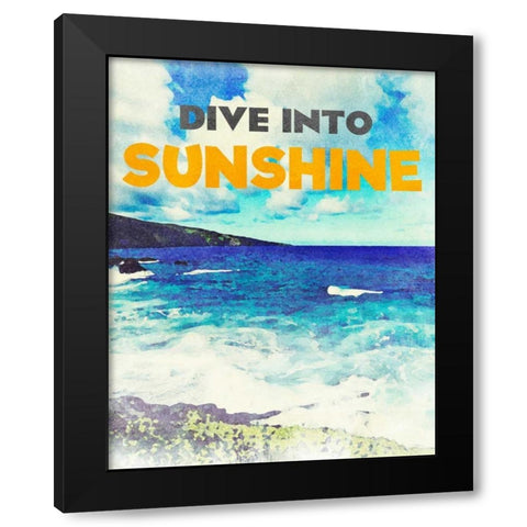 Sunshine and Waves I Black Modern Wood Framed Art Print by Nawrocke, Bruce