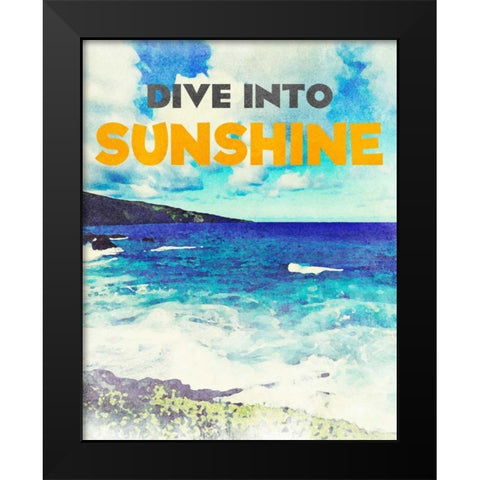 Sunshine and Waves I Black Modern Wood Framed Art Print by Nawrocke, Bruce