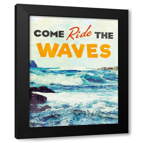 Sunshine and Waves II Black Modern Wood Framed Art Print by Nawrocke, Bruce