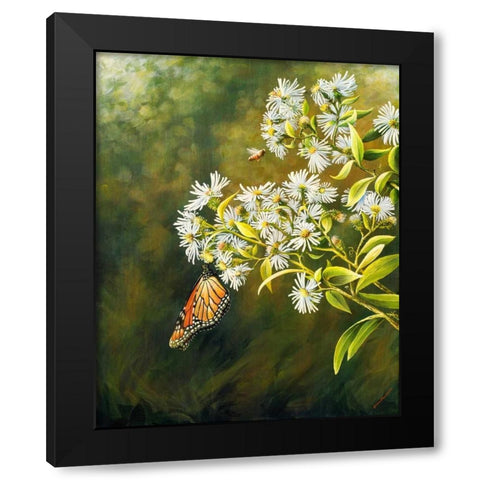 Garden Life Black Modern Wood Framed Art Print by Nawrocke, Bruce