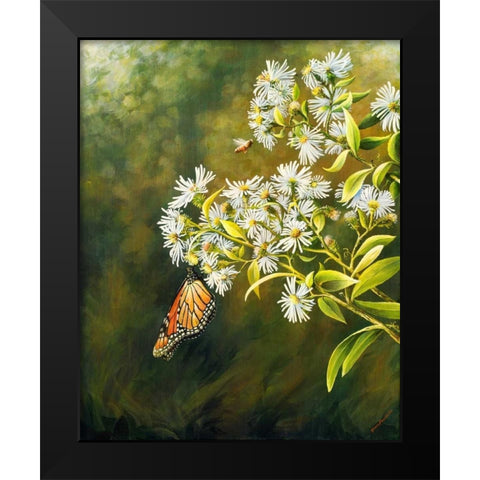 Garden Life Black Modern Wood Framed Art Print by Nawrocke, Bruce