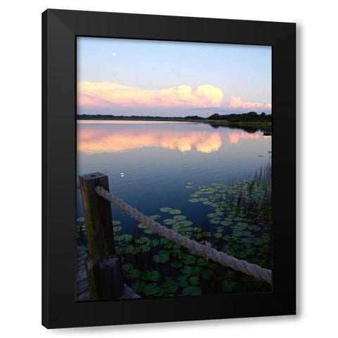 Lake Saunders II Black Modern Wood Framed Art Print with Double Matting by Nawrocke, Bruce