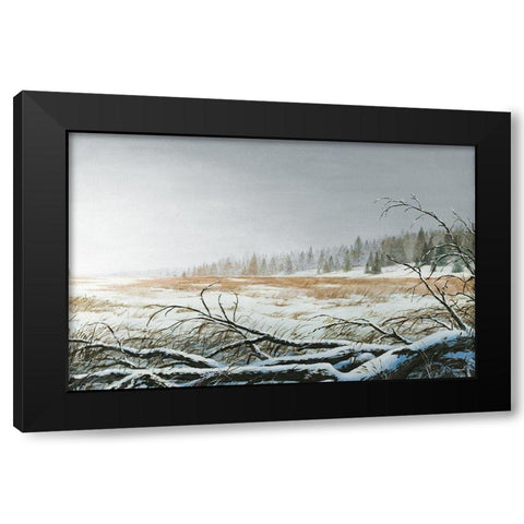 Snowy Morning Black Modern Wood Framed Art Print with Double Matting by Nawrocke, Bruce