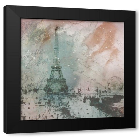 Vintage Europe I Black Modern Wood Framed Art Print with Double Matting by Meneely, Dan