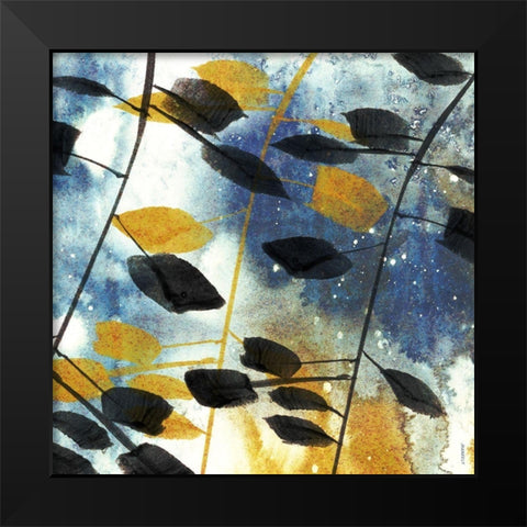 Autumn Leaves I Black Modern Wood Framed Art Print by Meneely, Dan
