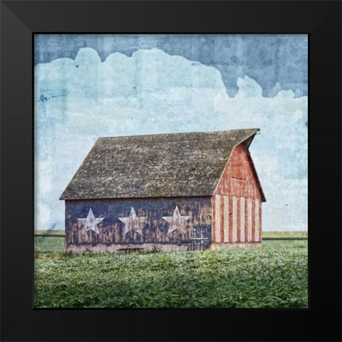 American Barn Black Modern Wood Framed Art Print by Kingsley