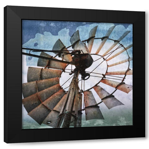 In The Wind Black Modern Wood Framed Art Print by Kingsley