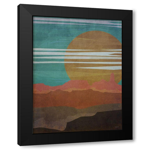 Mountain Nights Black Modern Wood Framed Art Print with Double Matting by Meneely, Dan