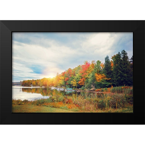 Great Autumn Day Black Modern Wood Framed Art Print by Poynter, Kelly