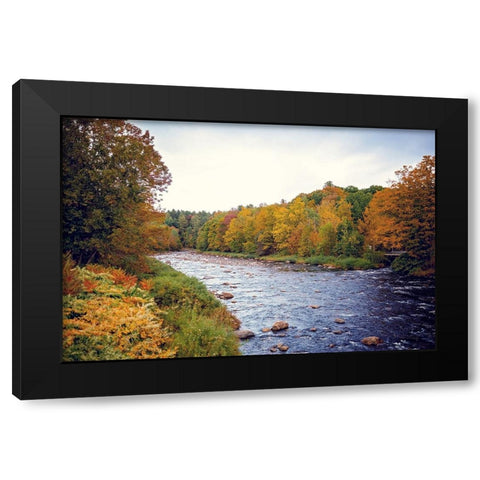 Scenic River Black Modern Wood Framed Art Print with Double Matting by Poynter, Kelly