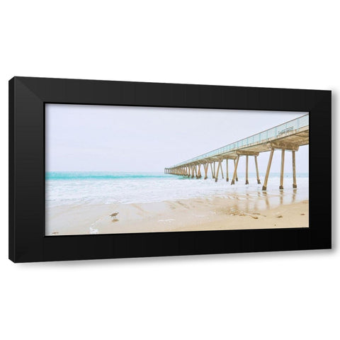 Beach Pier View Black Modern Wood Framed Art Print by Bill Carson Photography
