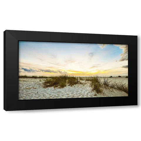 Sunset Beach Black Modern Wood Framed Art Print with Double Matting by Bill Carson Photography