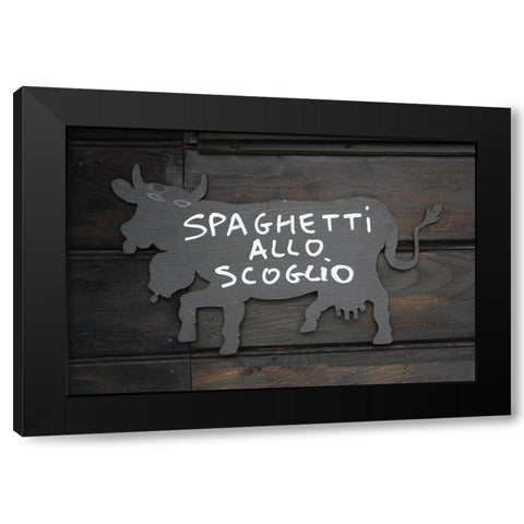 Spaghetti Allo Scoglio Black Modern Wood Framed Art Print with Double Matting by Coppel, Anna