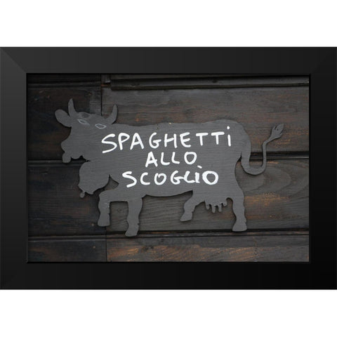 Spaghetti Allo Scoglio Black Modern Wood Framed Art Print by Coppel, Anna