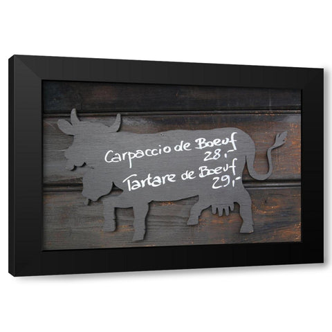 Carpaccio De Boeuf Black Modern Wood Framed Art Print with Double Matting by Coppel, Anna