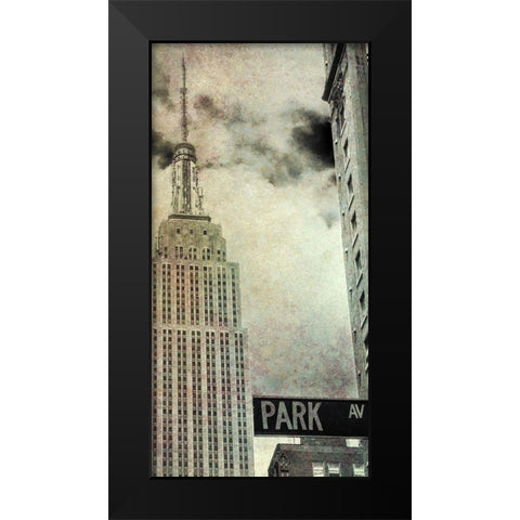 Park Ave View Sepia Black Modern Wood Framed Art Print by Bill Carson Photography