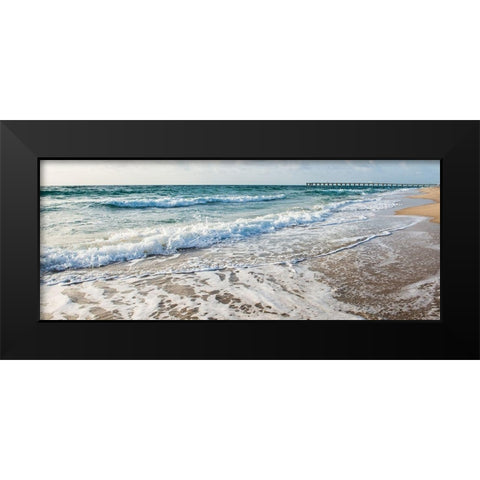 Along the Pier I Black Modern Wood Framed Art Print by Bill Carson Photography