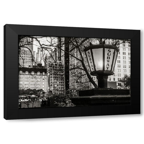 Subway Corner Black Modern Wood Framed Art Print by Bill Carson Photography