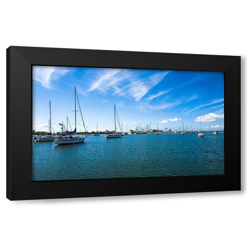 On Calm Waters Black Modern Wood Framed Art Print with Double Matting by Bill Carson Photography