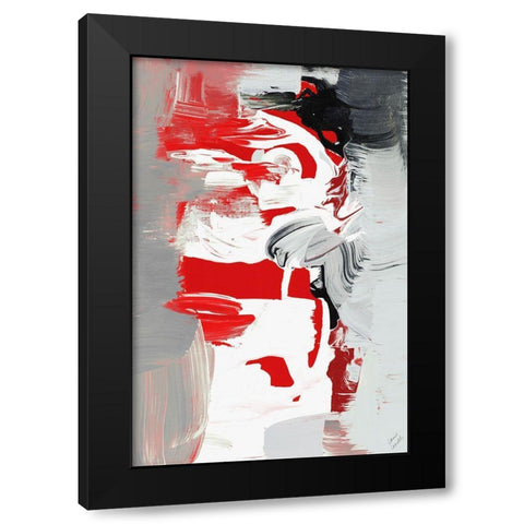 Splash of Red II Black Modern Wood Framed Art Print by Loreth, Lanie