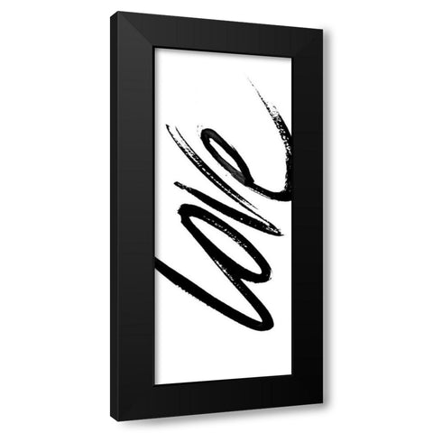 Love Panel Black Modern Wood Framed Art Print by SD Graphics Studio