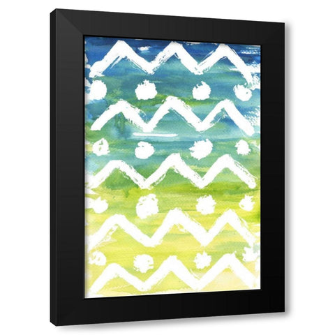 Watercolor Pattern III Black Modern Wood Framed Art Print with Double Matting by Medley, Elizabeth