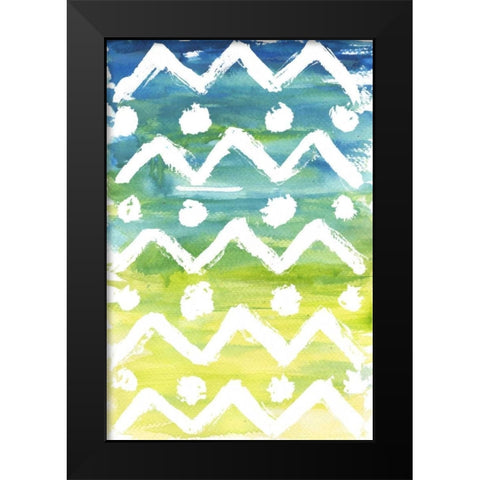 Watercolor Pattern III Black Modern Wood Framed Art Print by Medley, Elizabeth