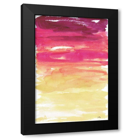 Watercolor Paper I Black Modern Wood Framed Art Print with Double Matting by Medley, Elizabeth