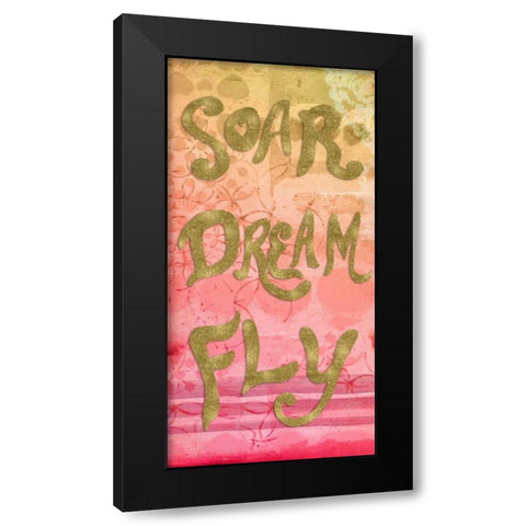 Soar Dream Fly Black Modern Wood Framed Art Print by Medley, Elizabeth