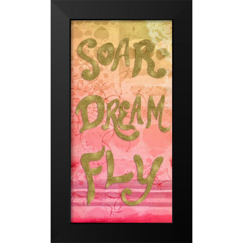 Soar Dream Fly Black Modern Wood Framed Art Print by Medley, Elizabeth