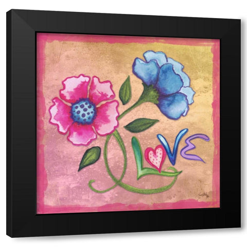 Spring Blossom III Black Modern Wood Framed Art Print with Double Matting by Medley, Elizabeth