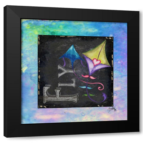 Spring Burst IV Black Modern Wood Framed Art Print with Double Matting by Medley, Elizabeth