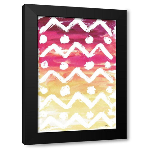 Watercolor Pattern I Black Modern Wood Framed Art Print by Medley, Elizabeth