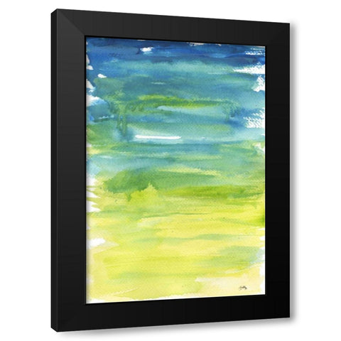 Watercolor Paper II Black Modern Wood Framed Art Print with Double Matting by Medley, Elizabeth