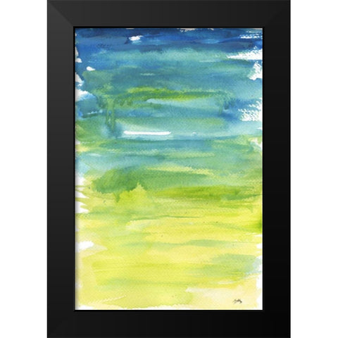 Watercolor Paper II Black Modern Wood Framed Art Print by Medley, Elizabeth