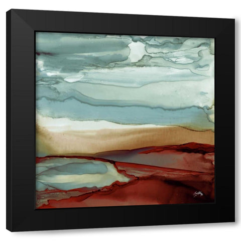 New Sky Square Black Modern Wood Framed Art Print with Double Matting by Medley, Elizabeth