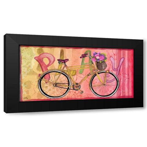 Sing and Play Bike II Black Modern Wood Framed Art Print with Double Matting by Medley, Elizabeth