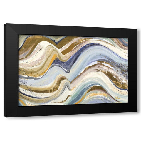 Earth Tone New Concept Black Modern Wood Framed Art Print with Double Matting by Pinto, Patricia