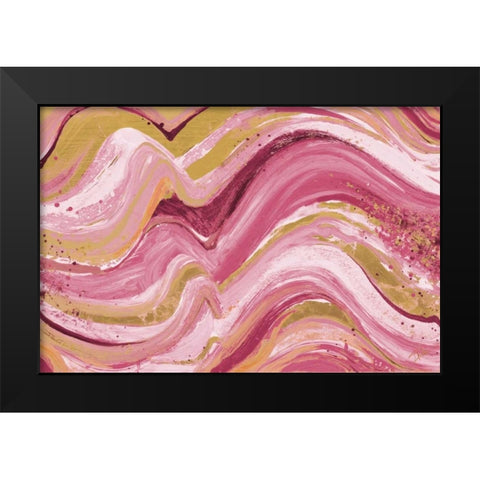 New Concept On Pinks Black Modern Wood Framed Art Print by Pinto, Patricia