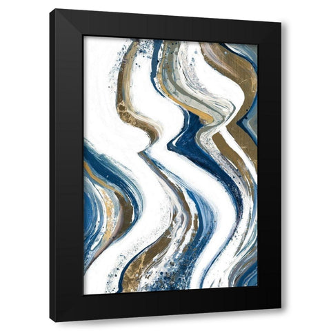 New Concept Midnight Black Modern Wood Framed Art Print with Double Matting by Pinto, Patricia