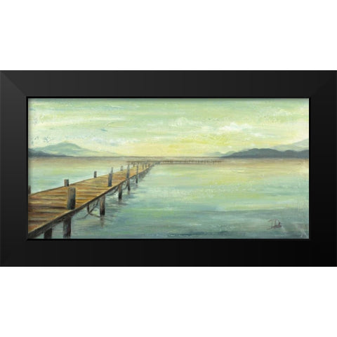 Placid Lake Black Modern Wood Framed Art Print by Pinto, Patricia