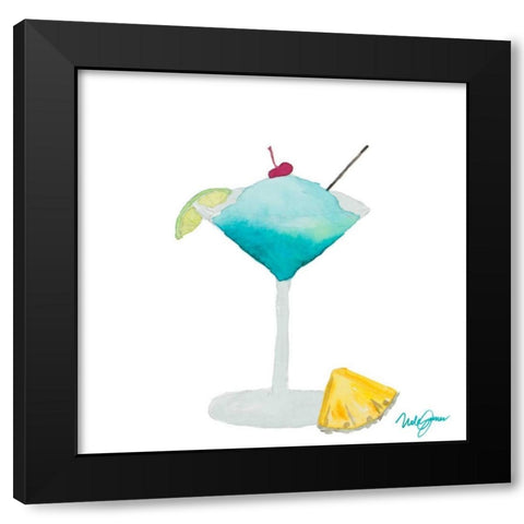 Tiki Bar Tonics III Black Modern Wood Framed Art Print with Double Matting by James, Nola